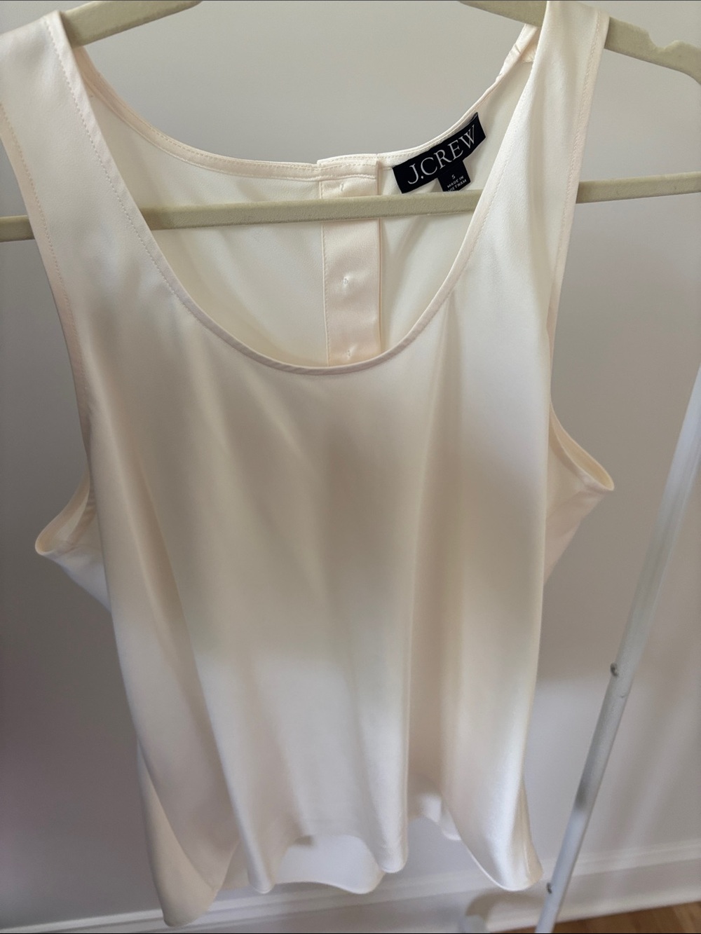 J. Crew Cream Satin Scoop Tank - Picture 5 of 5